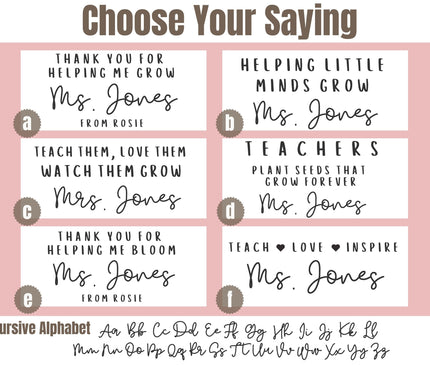 Personalized Teacher Mug: Thank You Gift