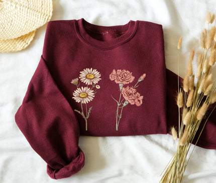 Custom Birth Month Flower Sweatshirt