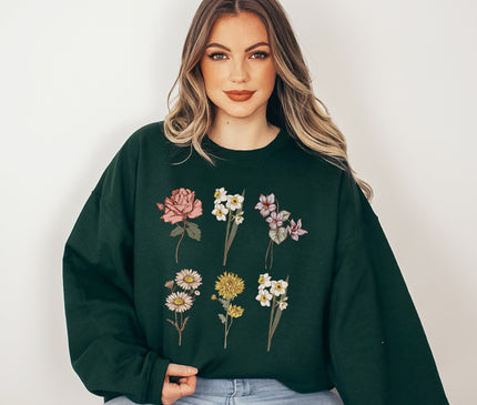 Custom Birth Month Flower Sweatshirt