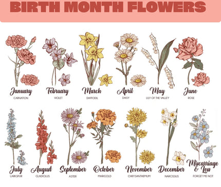 Custom Birth Month Flower Sweatshirt