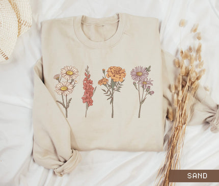 Custom Birth Month Flower Sweatshirt