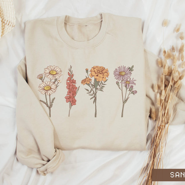 Custom Birth Month Flower Sweatshirt