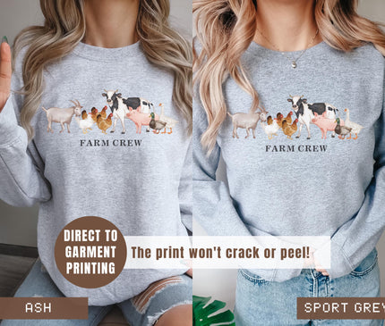 Personalized Farm Crew Sweatshirt: Custom Animal Homesteader Gift
