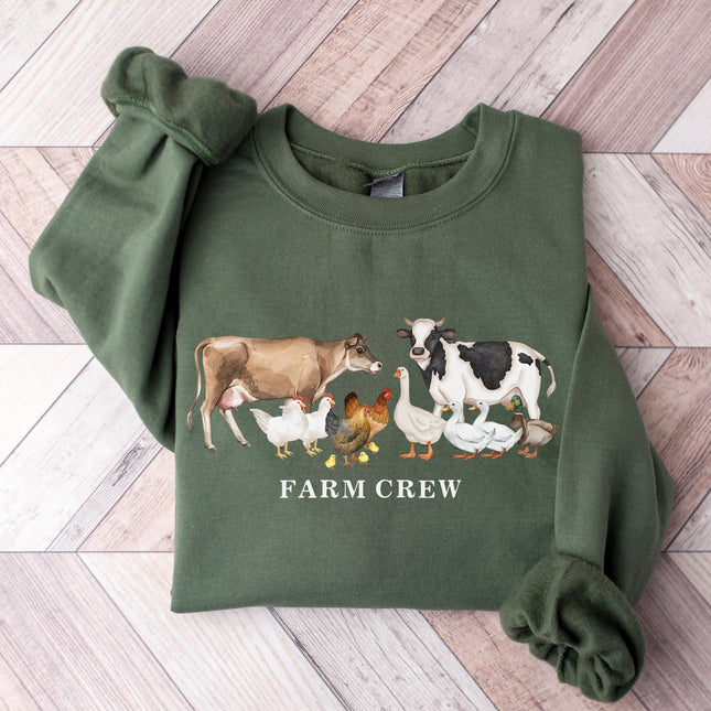 Personalized Farm Crew Sweatshirt: Custom Animal Homesteader Gift