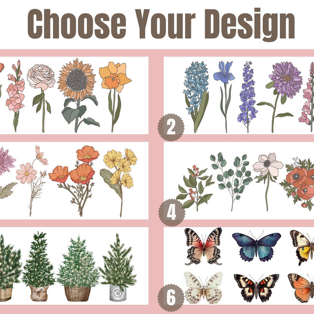 Personalized Teacher Tumbler: Floral 16oz Glass with Bamboo Lid