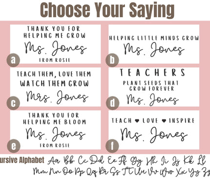 Personalized Teacher Canvas Tote Bag, Helping Little Minds Grow